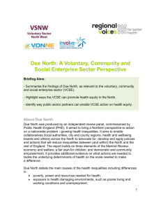 Due North: A Voluntary, Community and Social Enterprise