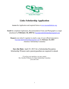 2015 Scholarship Application Packet