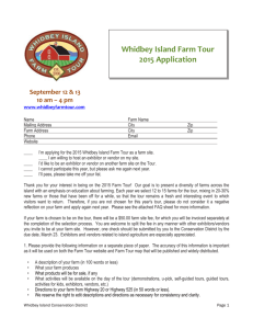Whidbey Island Farm Tour 2015 Application September 12 & 13 10