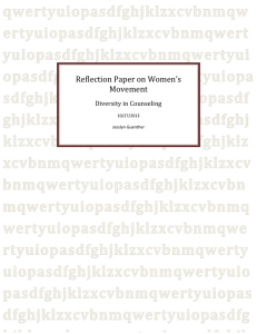 Reflection Paper on Women`s Rights