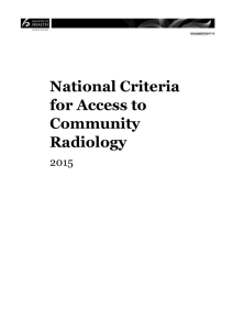 National Criteria for Access to Community