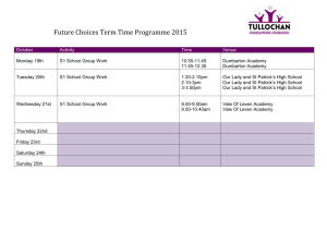 Future Choices Term Time Programme – Week Beginning 19th