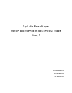 Physics M4 Thermal Physics PBL Report