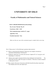 UNIVERSITY OF OSLO Faculty of Mathematics and Natural Sciences