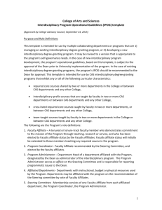 Interdisciplinary Program Operational Guidelines (IPOG)