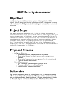 RHIE Security Assessment Plan