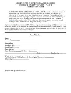 Steven David Judd Scholarship Application