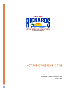 Hot Tub Maintenance Packet - Richards Total Backyard Solutions