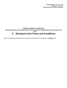 C. Emissions Unit Terms and Conditions