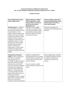 Summarized Enterprise Collaboration Questionnaire Nov. 16, 2015