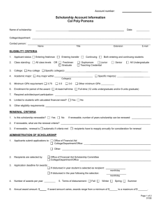 Scholarship Donor Information Form