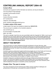 Centrelink Annual Report 2004-05