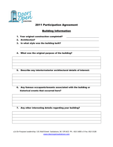 2011 Participation Agreement Building Information