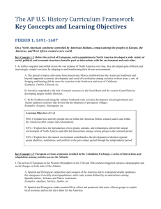 APUSH Key Concepts and Learning Objectives