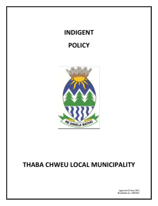 indigent - Thaba Chweu Municipality