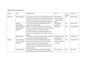 Table S2. Tasks used in the study. Domain Task Brief description