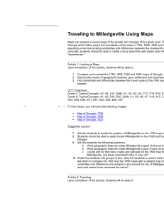 Traveling to Milledgeville Using Maps