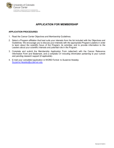 Application for Membership - University of Colorado Denver