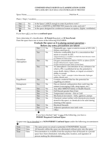 Confined Space Evaluation Checklist