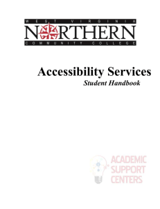Student Accessibility Handbook - West Virginia Northern Community