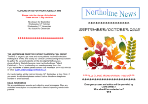 Read our Newsletter - The Northolme Practice