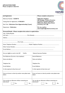 Application Form - Collections Care