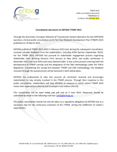 TYNDP 2015 - Consultation document