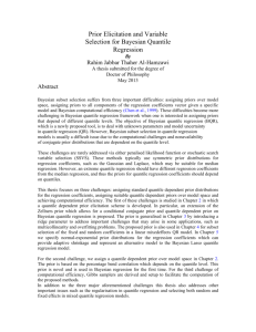 Prior Elicitation and Variable Selection for Bayesian Quantile