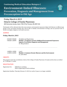 Friday, March 6, 2015 - Ontario College of Family Physicians