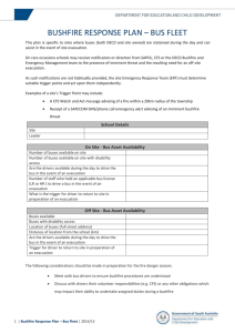 bushfire response plan – bus fleet