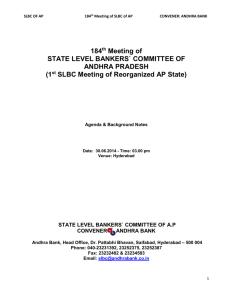 state level bankers` committee of ap convener andhra bank