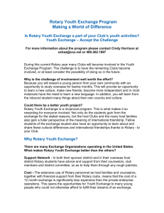 FAQ`s for Host Parents - Rotary Youth Exchange Program
