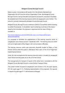 Bridgend County Borough Council Notice is given in accordance