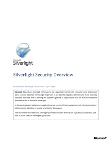 the Silverlight Security Overview