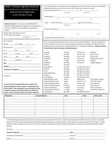 FORM 2 Physician Signature Required Recommendations for