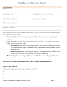 Family Interaction Observation Checklist