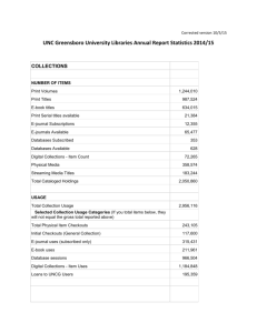 Annual Report data - University Libraries