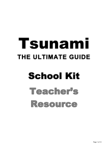 Tsunami: The Ultimate Guide school kit – Teacher`s resource
