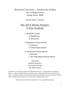 2014 Illinois Primary Vote Analysis and Tables