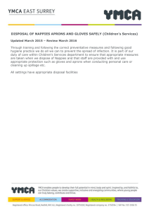 Disposal of nappies, aprons and gloves