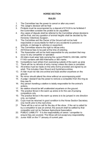 Horse Section Rules 2015
