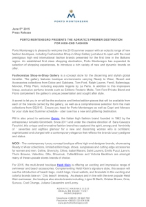 June 5th 2015 Press Release PORTO MONTENEGRO PRESENTS