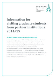 Study opportunities for visiting graduate students
