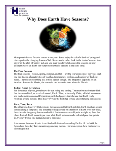 Why Does Earth Have Seasons?