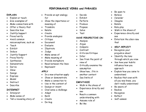 Performance Verbs and Phrases
