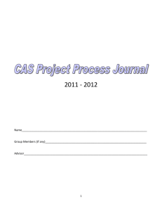 Project Proccess Journal 2011-12