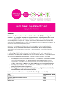 Labs Small Equipment Fund - Guidance