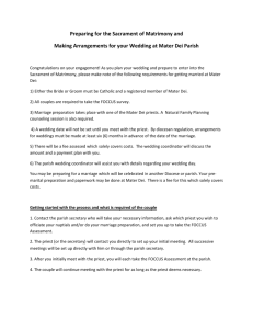 Mater Dei Parish Wedding Guidelines