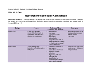Research Methodologies Comparison