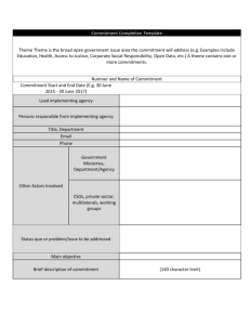 Commitment Completion Template